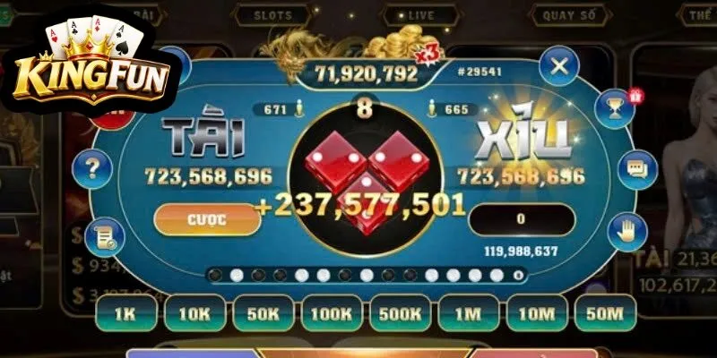 Khám Phá Sảnh Chơi Xúc Xắc Đẳng Cấp Tại Tài Xỉu Cho Người Mới KingFun